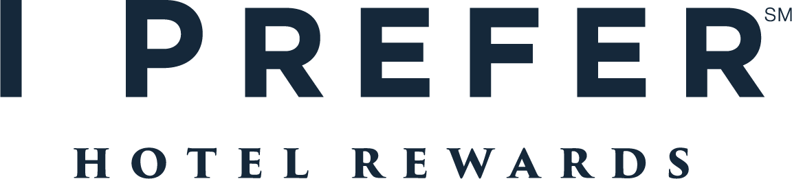 Logo of "I Prefer Hotel Rewards," featuring bold typography.